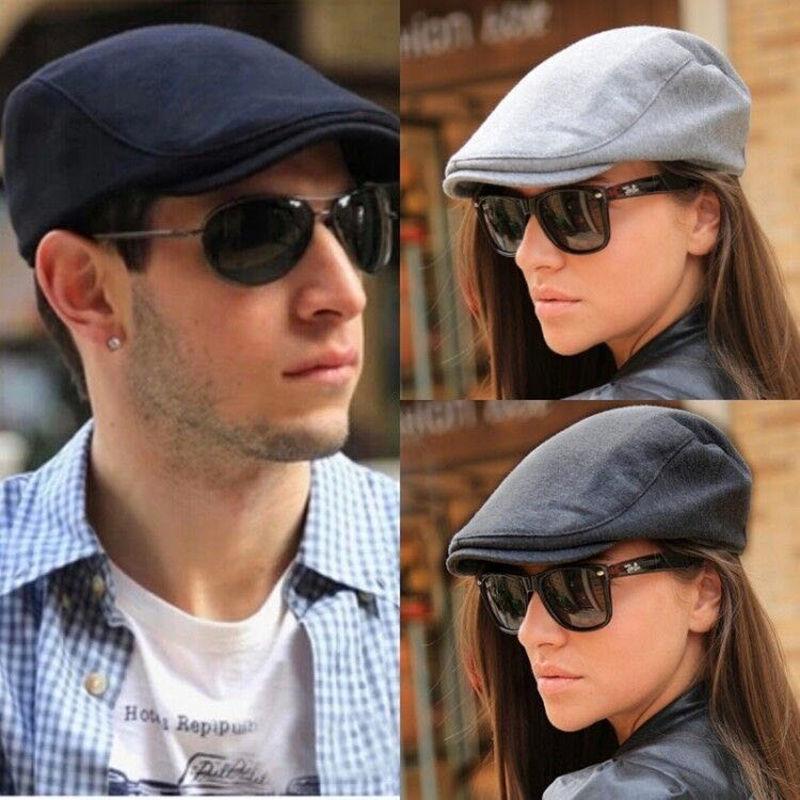 Men's Summer Beret Hat Casual British Peaked Cap Outdoor Sun Protective Sun Hat Gentle Leisure Breathable Hat Solid Color