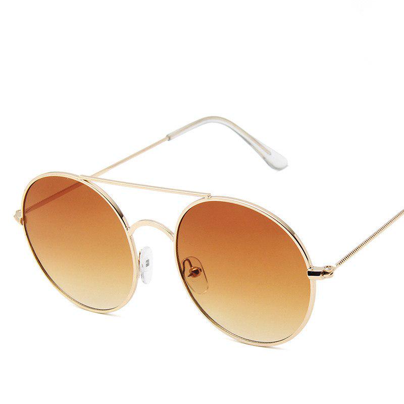 Vintage Round Sunglasses Men Women 2019 Fashion Metal Sun glasses Small Circle Sunglass Reflective M