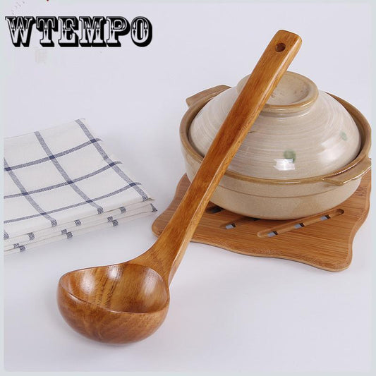 Brand Wood Long Handled Rice Soup Cooking Spoons Handmade