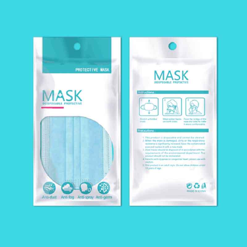 60-piece disposable ear-hanging respirator three-layer filter dustproof / waterproof safety