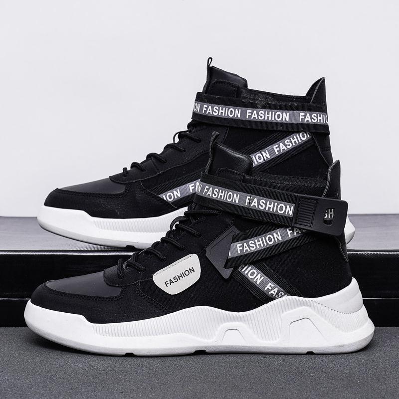 Men's Inner Heightening Martin Boots Men's High Top Casual Shoes Men's Deodorant Shoes