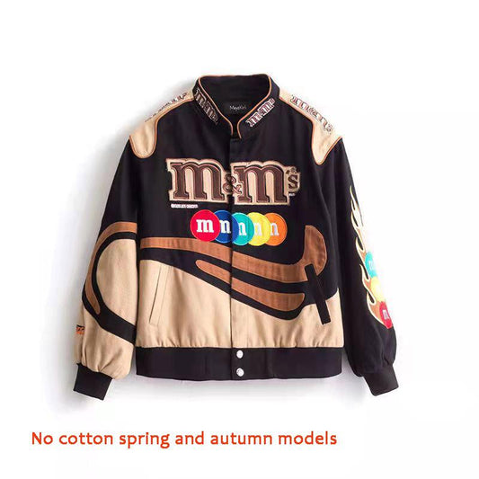 Embroidery Harajuku Patch Plus Size Coat 2021 Winter Autumn Women's Jackets Hip Hop Autumn Long Sleeve Female Jacket Outwear