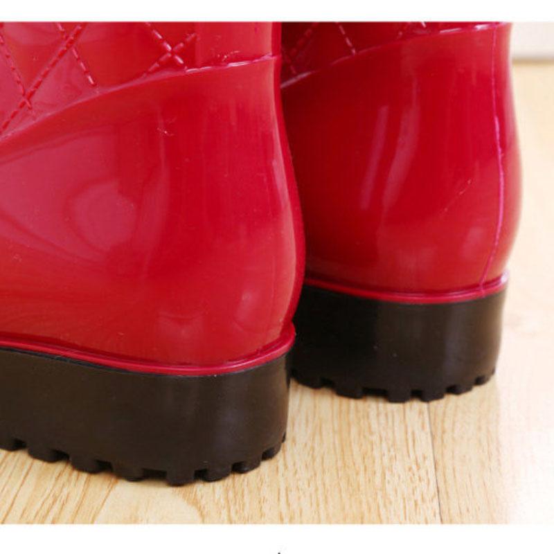Detachable Velvet Cover Plus Velvet Cotton Shoes Rain Boots Women's Mid-tube Warm Water Shoes Non-slip Wear-resistant