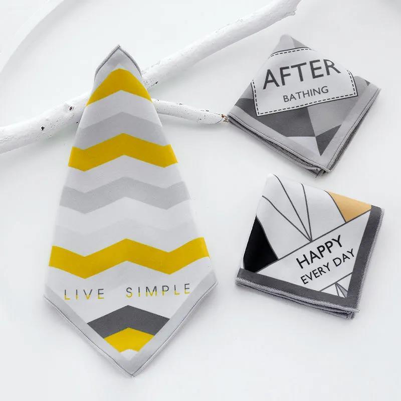 Nordic Fresh Wind Non-oily Dish Towel Wiping Table Rags Absorbent Non-linting Home Kitchen Cartoon Bowls and Hands