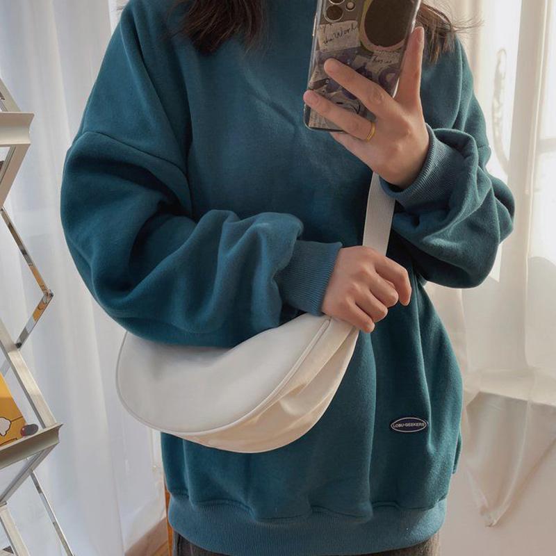Nylon Messenger Bag Female Dumpling Bag Lightweight Small Shoulder Bag Underarm Bag Female Wild One-shoulder Canvas Bag Student