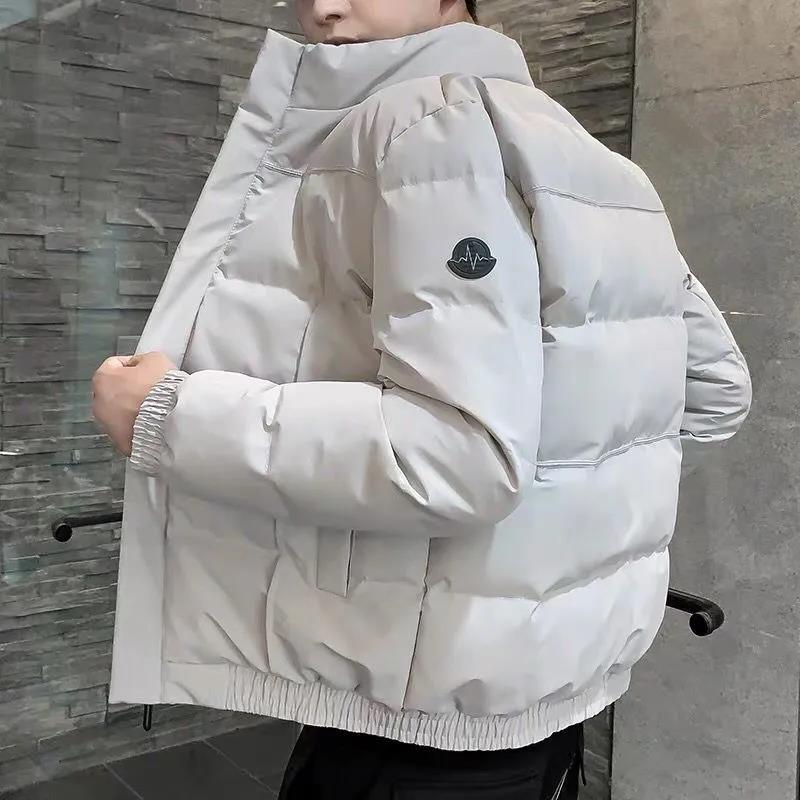 Winter Padded Jacket Men's Jacket Trend Padded Jacket Thickening Short Stand-up Collar Warm Padded Jacket Top