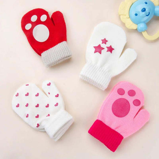Baby Gloves Autumn and Winter Infant Children Thin Section Kids Cute Cartoon Warm Fingers