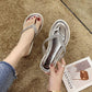 Flip-flops Female Summer Wear Korean Fashion All-match Sandals and Slippers Rhinestone Personalized Flip-flops Non-slip Beach Shoes