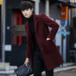 Men's Woolen Coat Long Windbreaker Man Jacket Overcoat for Male Casual Outer Wear Men Clothing