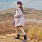 Girls' Plush Warm Jacket Plus Velvet Thick Windproof Winter Clothes Fleece and Lamb Wool Polar Fleece Coat
