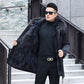 Male Haining Fashion Imitation Raccoon Fur Parker Clothing Mid-length Detachable Liner Fur Coat