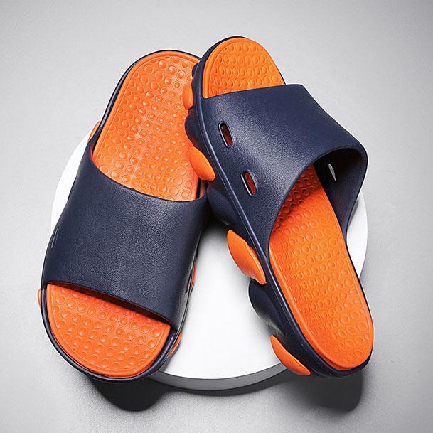 Men's Large Size Non-slip Indoor Bathroom Flat Slippers Spring Summer Outdoor Beach Slip-on Slippers