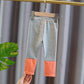 Girls' Leggings Summer Thin Section High Waist Solid Color Stitching Nine-point Pants Yoga Ballet Pants Outer Wear and Inner Wear