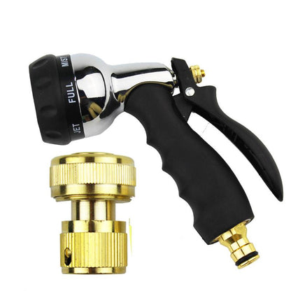 Multifunctional Metal Water Gun High Pressure Car Wash Household Garden Watering and Flower Sprinkler Connector Set