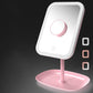Ligthing LED Makeup Mirror Travel Desktop Mirror Three-speed Adjustable Touch Screen USB Charging