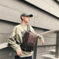 Chest Bag Men's Brown Multi-layer Zipper Large Capacity Messenger Bag Outdoor Sports Shoulder Bag