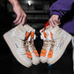 Plus Size39-45 Men Sneakers Leather Breathable Shockproof Running Basketball Shoes Non-slip Shoes