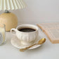 Vintage Exquisite Coffee Cup Luxury Relief Ceramic Afternoon Tea Coffee Cup Flower Tea Cup
