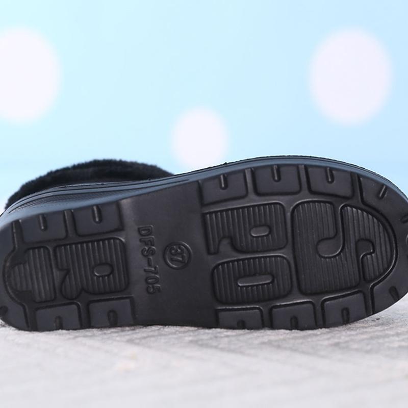 Plus Velvet Warm Shoes Anti-skid Warm Waterproof Rain Boots EVA Car Wash Kitchen Plus Velvet Cotton Shoes Student Boots
