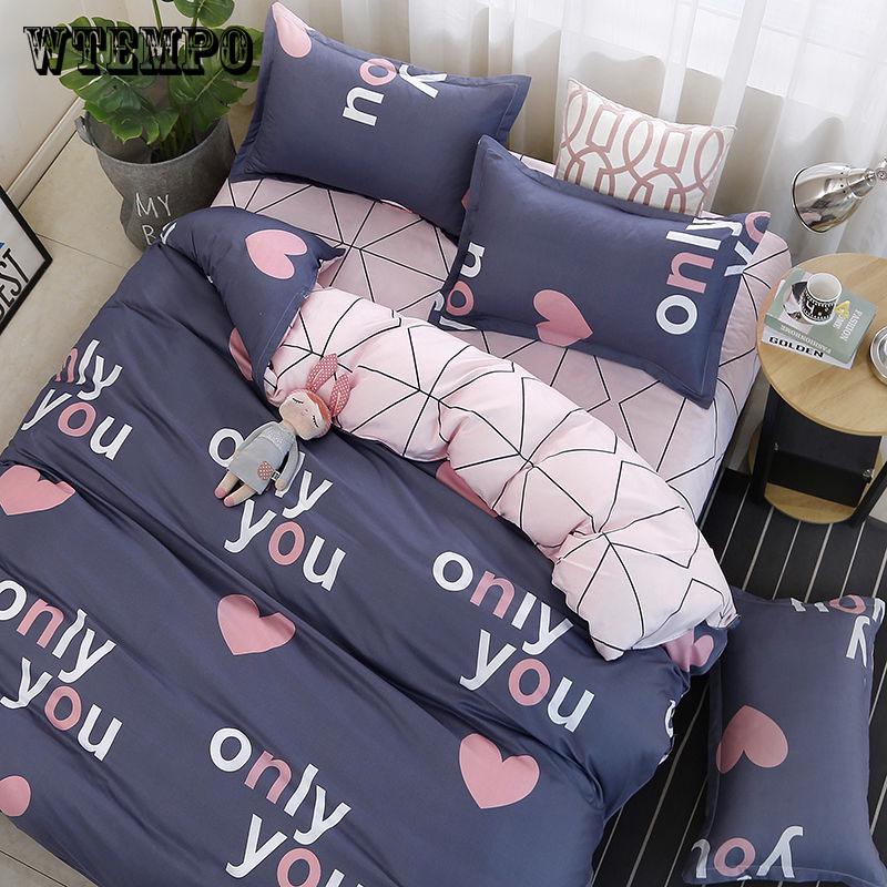 WTEMPO Brand Bedding Sets Bed Linen Duvet Cover Flat Sheet Bedding Set Winter King  Queen Bed Set