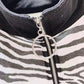 Women's Clothing Sweatshirts Spring Autumn Loose Half Zipper Stand-up Collar Female College Style Zebra Pattern Cropped Top