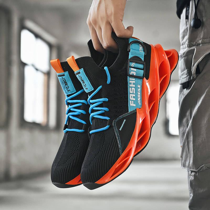 Blade Sneakers Mesh Running Shoes for Men Breathable Sports Shoes Outdoor Shock-absorbing