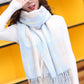 Scarf Women Winter Cute Thickened Wild Korean Plaid Scarf Trend Shawl Dual-use Warmth