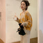 Autumn Winter V-neck Knitted Sweater Hollow Jacquard Design Long Sleeve Casual Fashion Pullover Thickening
