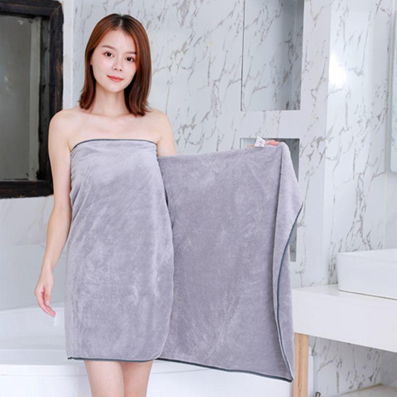 Bath Towels for Household Men and Women Bath Towels Pure Cotton Absorbent Quick-drying Non-linting Soft Coral Fleece Children's Wrap Towel
