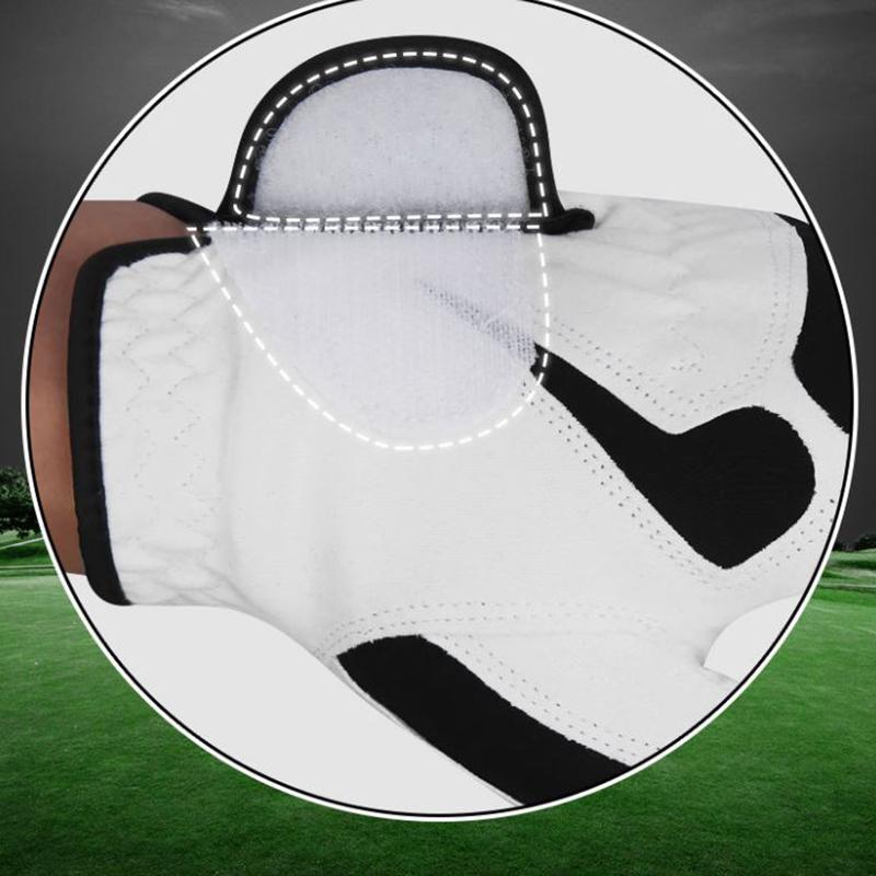 Men's Golf Gloves Single Left and Right Hand Optional with Non-slip Particles Breathable Microfiber Cloth Gloves