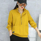 Spring Stand Collar Zipper Jacket All-match Casual Sweatshirt Women's Solid Color Pocket Letter Printed Jacket