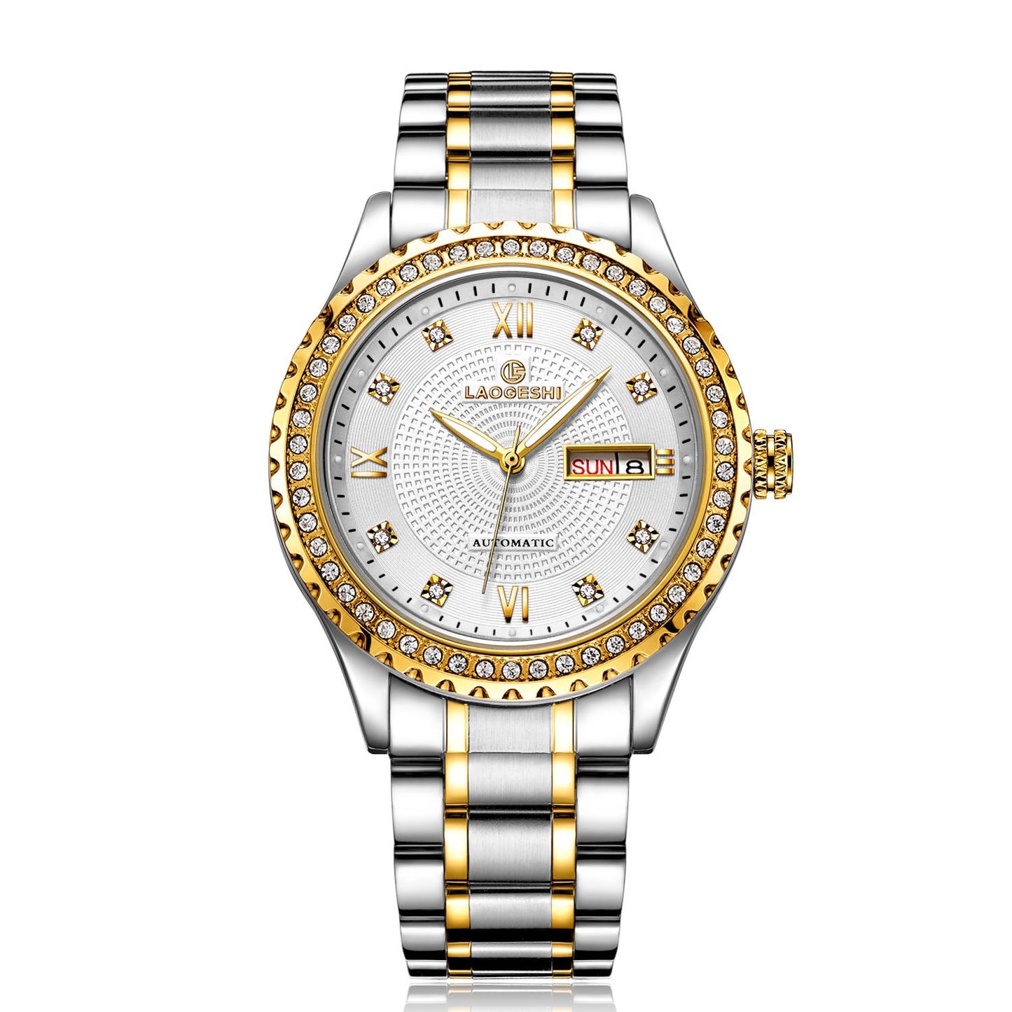 Men Automatic Mechanical Watch Business Watch Diamond Waterproof Luminous Watches