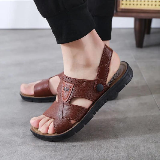 Summer Non-slip Men's Sandals and Slippers Open Toe Youth Beach Shoes Dual Purpose Sandals and Slippers