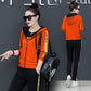 Spring and Autumn Women 3pcs set Wild Long Sleeve Casual Sweatshirt Set Large Size