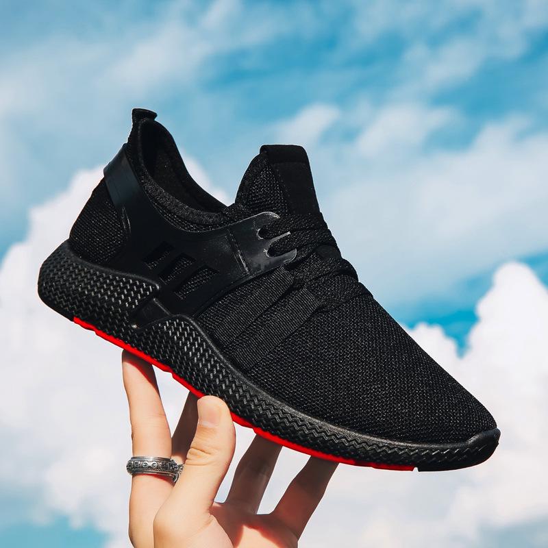 Autumn Men's Shoes Black Casual Sneakers Student Running Shoes