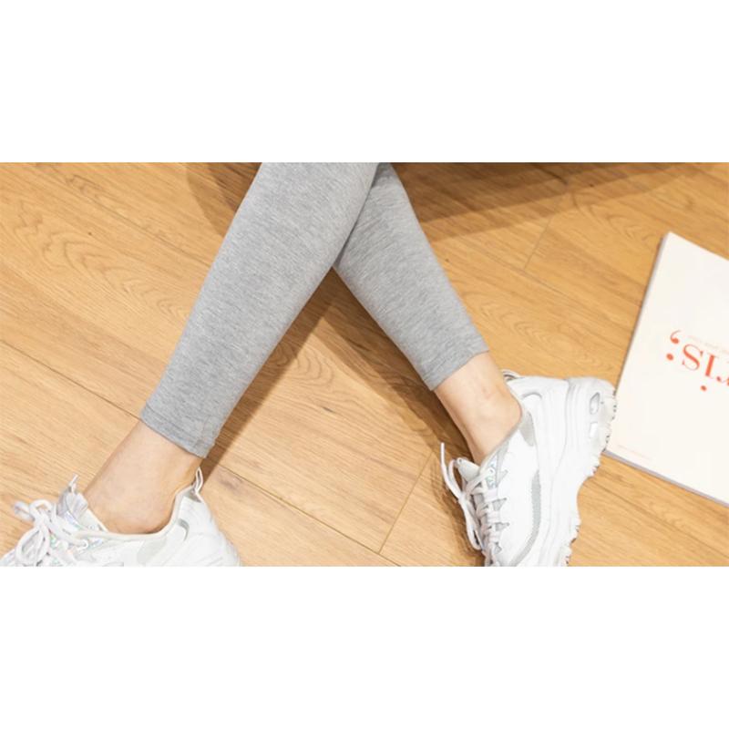 2 Pcs Women's Leggings Spring and Summer Outerrwear Elastic Slimming Cropped Trousers Modal Thin Women's Mid-waist Skinny Trousers Thin and All-match