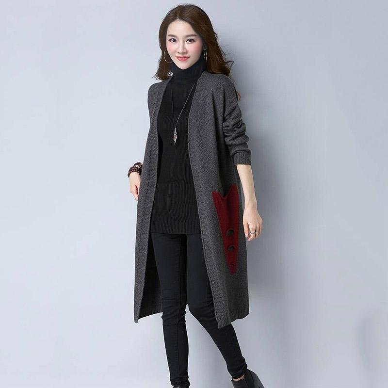 European Women Thin Kimono Cardigan Long Sleeve Loose Asymmetric Hem Long Cardigan Women Outerwear
