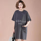 Women's Summer Dress Large Size Loose and Thin Mid-length Casual T-shirt DRESS