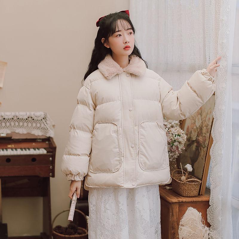 Women's Cotton-padded Jacket Without Hood I Short Thickened Thin Cotton-padded Jacket Loose Winter Coat Jacket Literary Retro