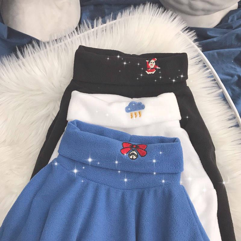 Warm Sweater  Soft Girl Style Multi Style Fleece Turtleneck Bottoming Shirt Long Slim