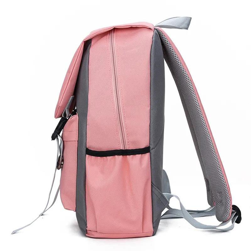 Student Schoolbag Female Korean Version of The Large-capacity Campus Style High School College Students Casual Simple Canvas Backpack