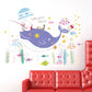 Creative Sticker Dolphin Underwater World Children's Room Kindergarten Bathroom Wall Sticker PVC