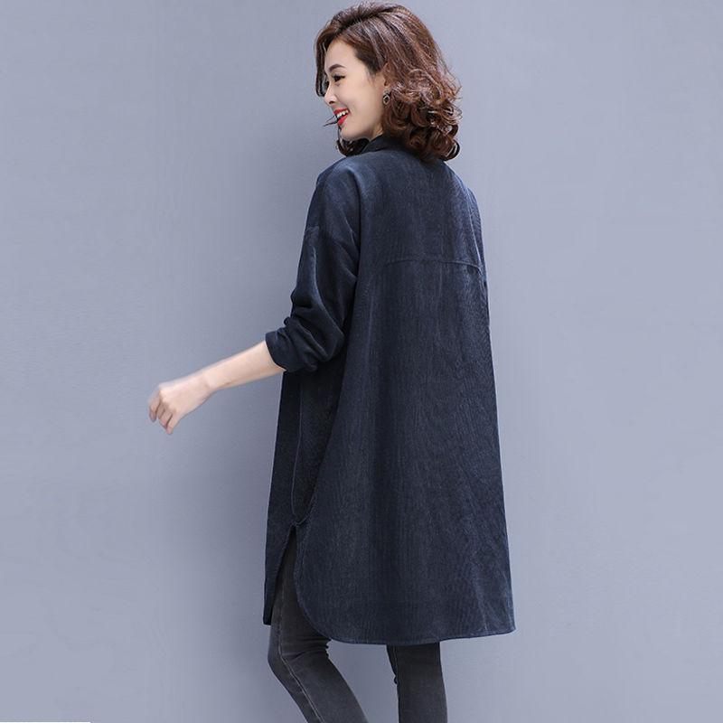 Autumn Fashion Women Coat Casual Loose Zipper Medium And Long Section Cotton Hooded Windbreaker Coat
