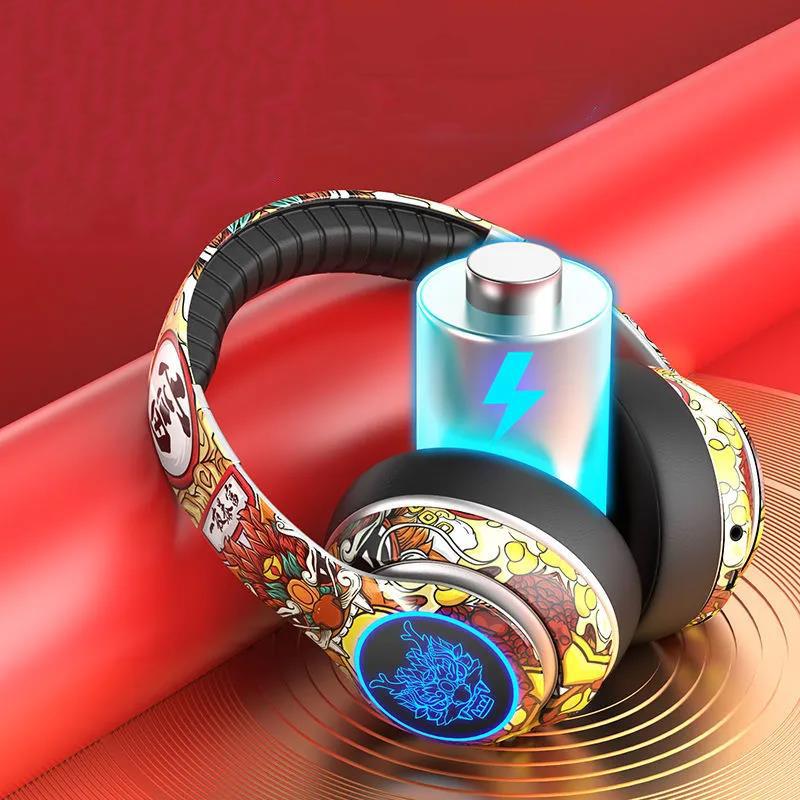 Guochaolong Wireless Bluetooth Headset Six Kinds of Sound Effects Music Games Calls Ultra-clear Sound Quality Personalized Mobile Phones Computers