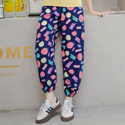 Ladies Pants Wide Leg Bloomers Summer Loose Thin Home Casual Pants Silk Beach Pants