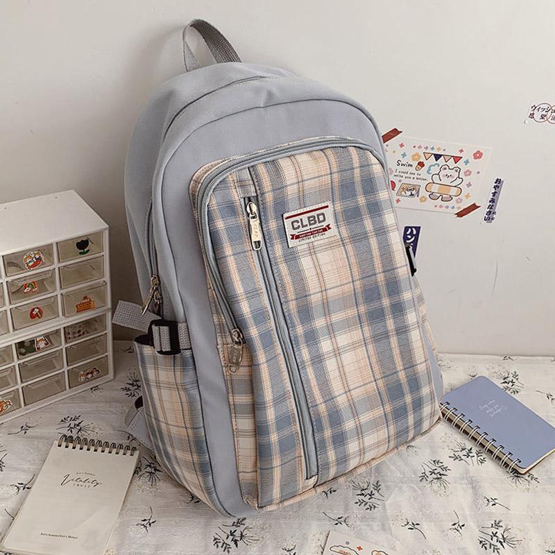 Backpack Female Student Schoolbag Large Capacity Nylon Campus Backpack Female Middle School Student Schoolbag Waterproof Schoolbag
