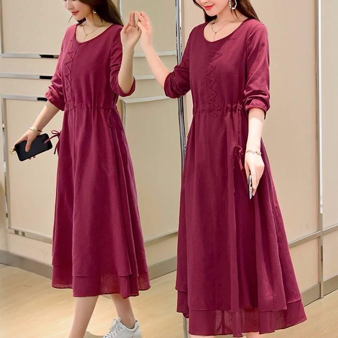 2020 Women Summer Style Vestido Cotton Casual Plus Size Ladies Dress Casual Linen Dress Dress