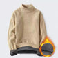 Autumn Sweatshirts for Men Youth Round Neck Warm Knit Sweater Half High Neck Sweater Men