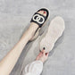 Plus Size 35-40 Women Pu Slippers Outdoor Flat Bohemian Beach Wear-resistant Non-slip Office Lady Sports Thick BottomSandals