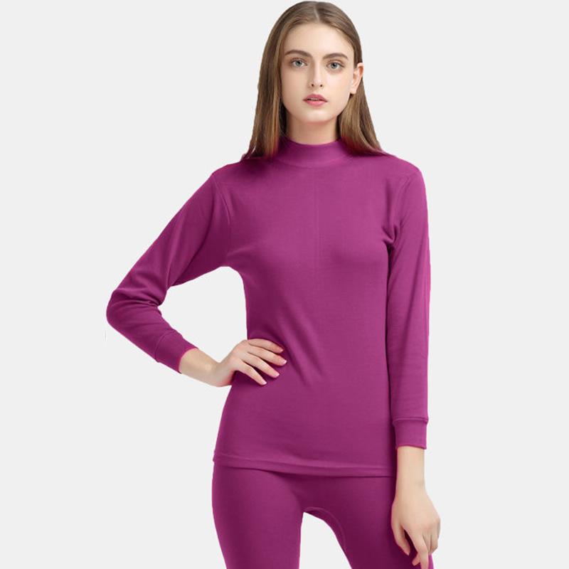 Women Long Sleeve Thermal Underwear Winter Thicken Tight Suit Sexy Pajamas Autumn Windproof Soft Lining High Elasticity Slim Comfortable Breathable